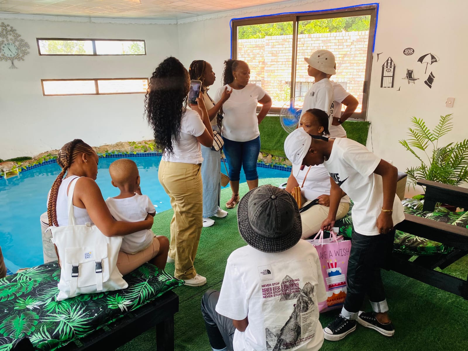 Kids enjoying spa treatments